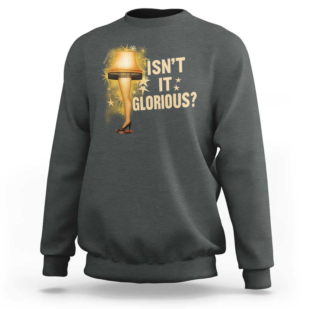 Funny Christmas Movie Leg Lamp Sweatshirt Isnt It Glorious - Wonder Print Shop