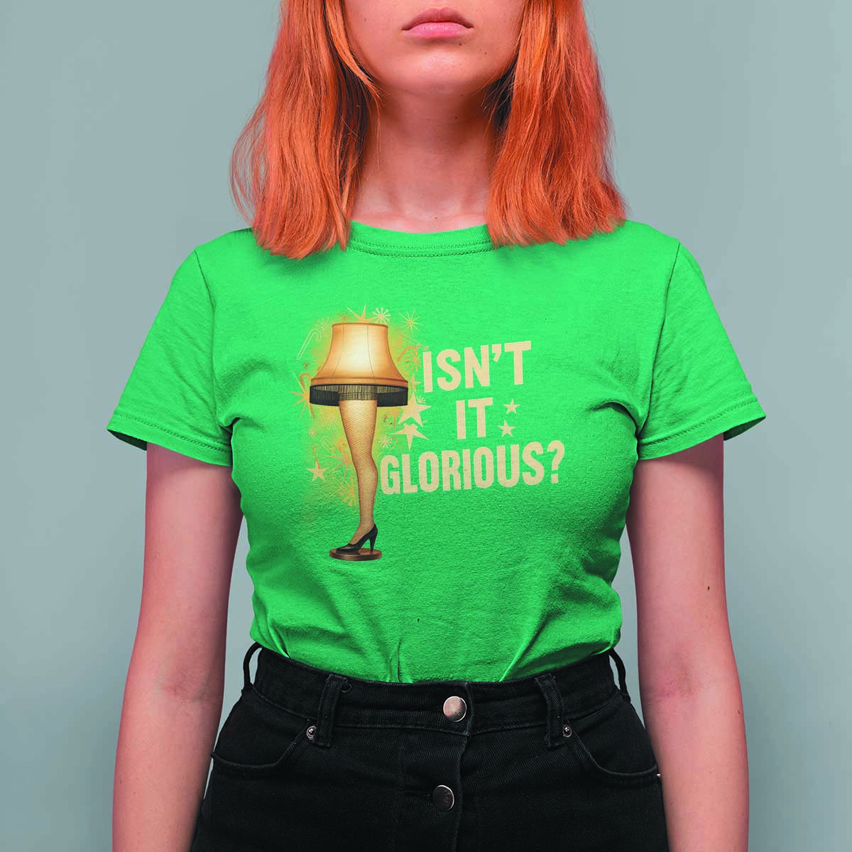 Funny Christmas Movie Leg Lamp T Shirt For Women Isnt It Glorious - Wonder Print Shop