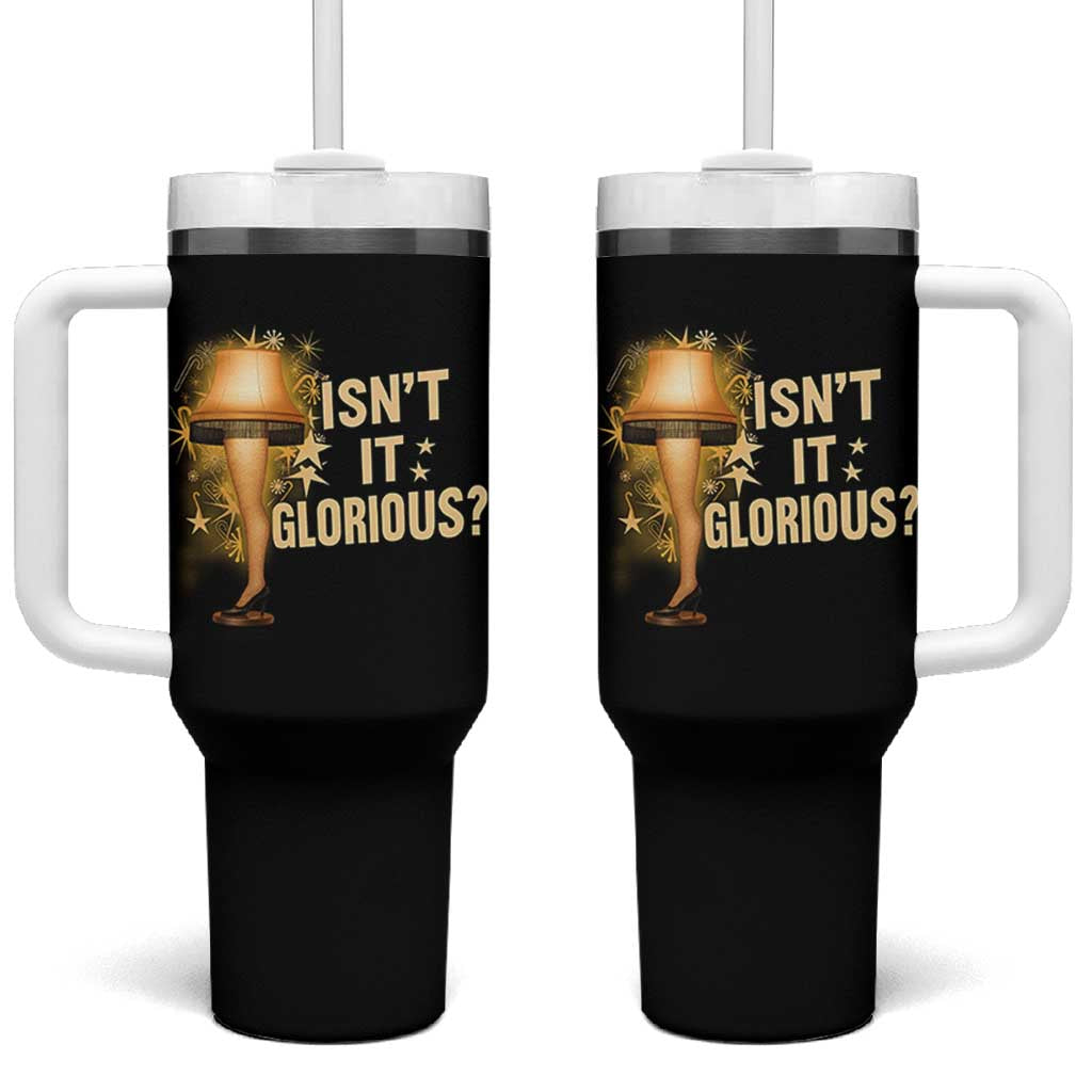 Funny Christmas Movie Leg Lamp Tumbler With Handle Isnt It Glorious - Wonder Print Shop