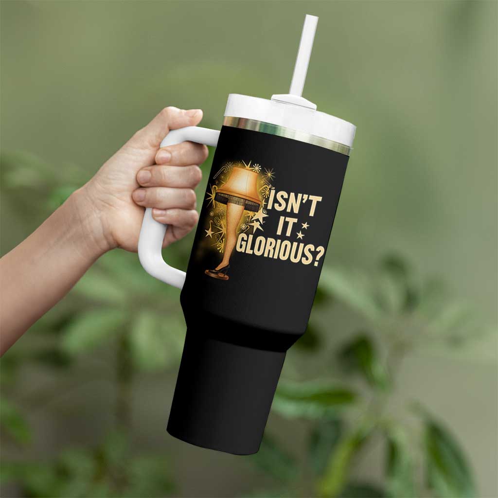 Funny Christmas Movie Leg Lamp Tumbler With Handle Isnt It Glorious - Wonder Print Shop