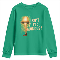 Funny Christmas Movie Leg Lamp Youth Sweatshirt Isnt It Glorious - Wonder Print Shop