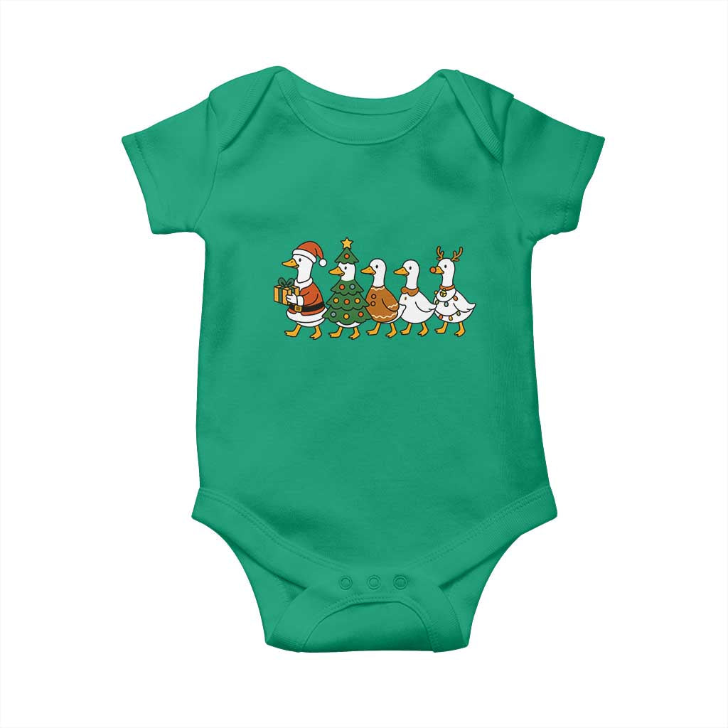 Funny Christmas Silly Goose Poultry Animal Lovers Baby Onesie - Wonder Print Shop