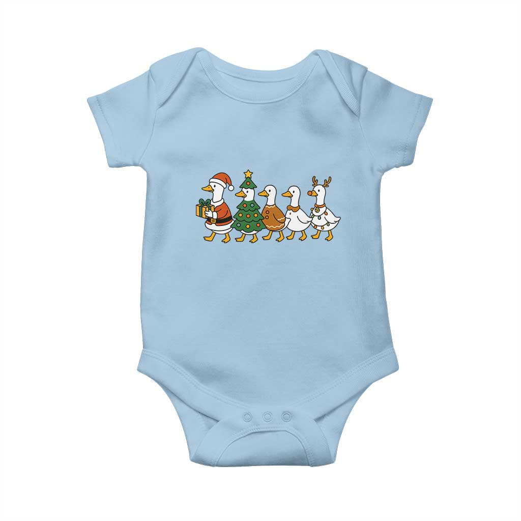 Funny Christmas Silly Goose Poultry Animal Lovers Baby Onesie - Wonder Print Shop