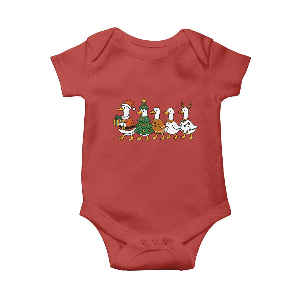 Funny Christmas Silly Goose Poultry Animal Lovers Baby Onesie - Wonder Print Shop