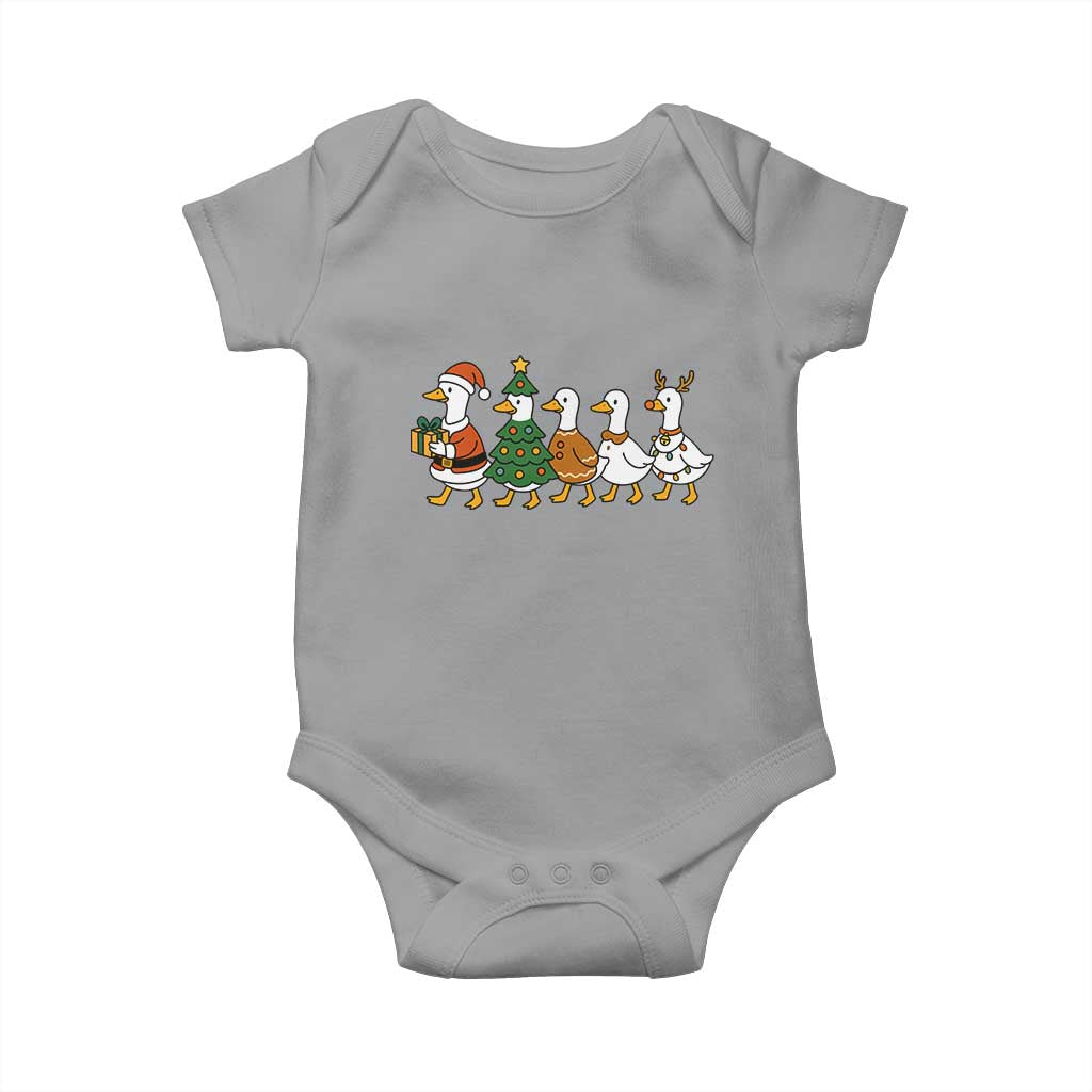 Funny Christmas Silly Goose Poultry Animal Lovers Baby Onesie - Wonder Print Shop
