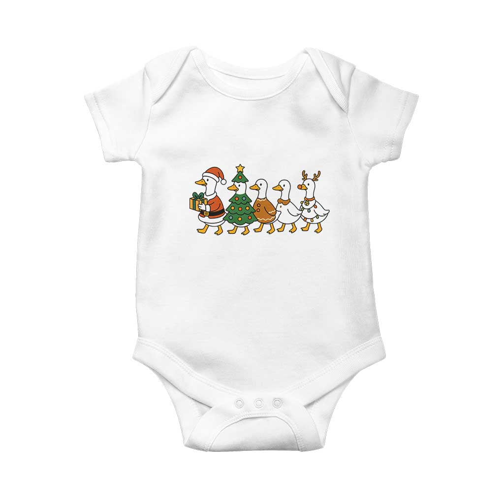 Funny Christmas Silly Goose Poultry Animal Lovers Baby Onesie - Wonder Print Shop