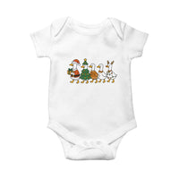 Funny Christmas Silly Goose Poultry Animal Lovers Baby Onesie - Wonder Print Shop
