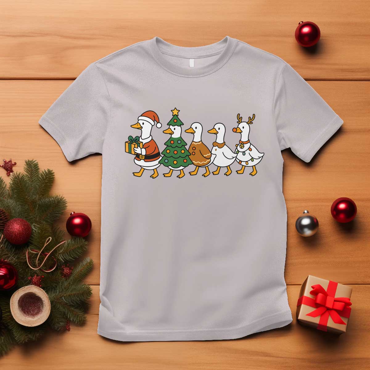 Funny Christmas Silly Goose Poultry Animal Lovers T Shirt - Wonder Print Shop