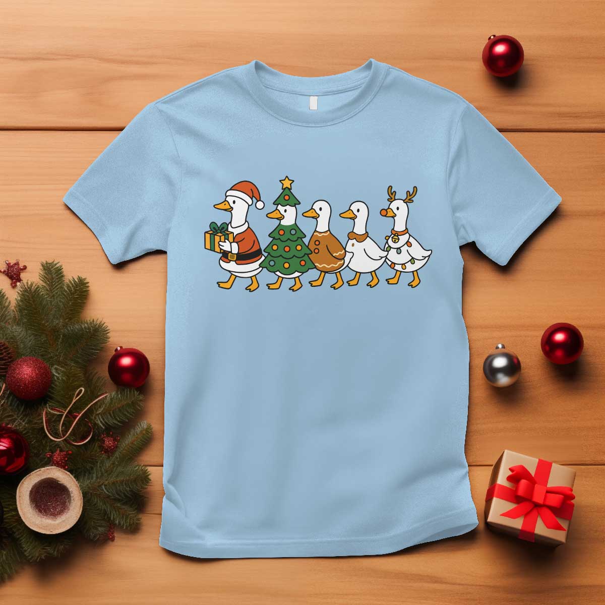 Funny Christmas Silly Goose Poultry Animal Lovers T Shirt - Wonder Print Shop