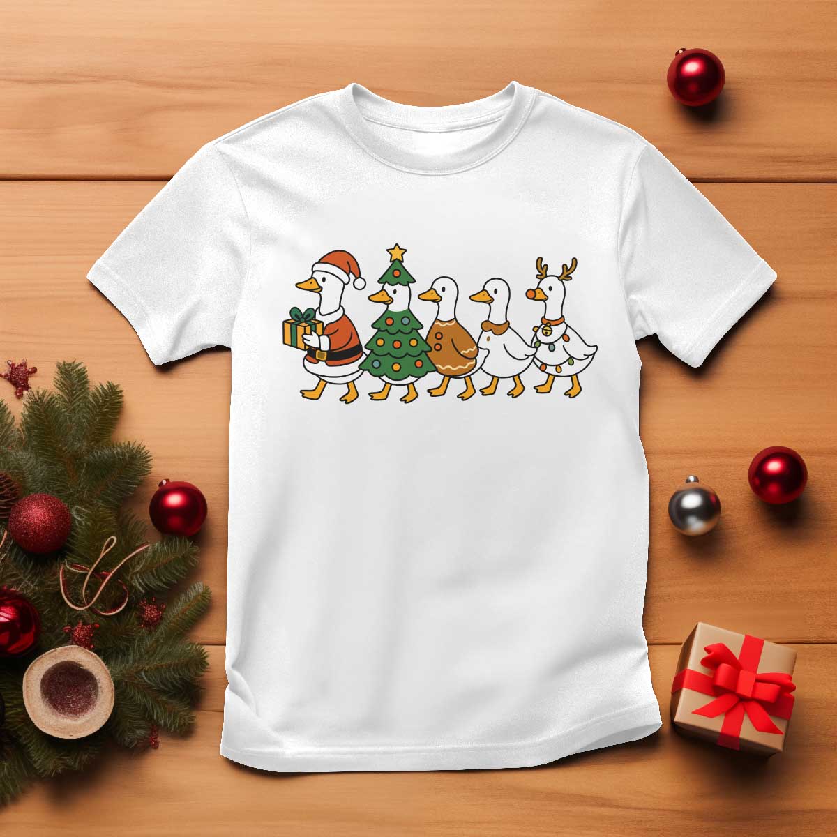 Funny Christmas Silly Goose Poultry Animal Lovers T Shirt - Wonder Print Shop
