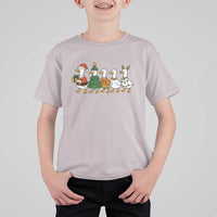 Funny Christmas Silly Goose Poultry Animal Lovers T Shirt For Kid - Wonder Print Shop