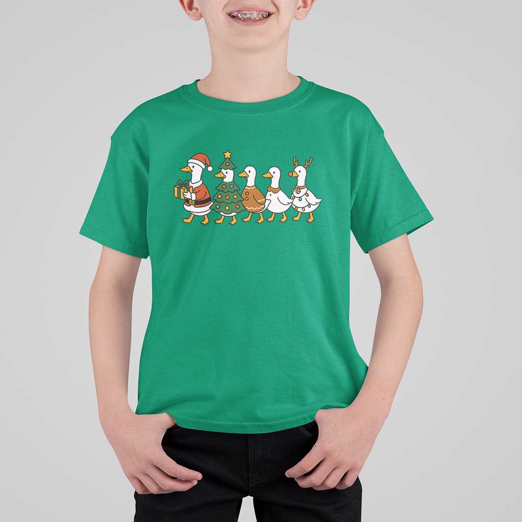 Funny Christmas Silly Goose Poultry Animal Lovers T Shirt For Kid - Wonder Print Shop