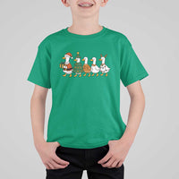 Funny Christmas Silly Goose Poultry Animal Lovers T Shirt For Kid - Wonder Print Shop