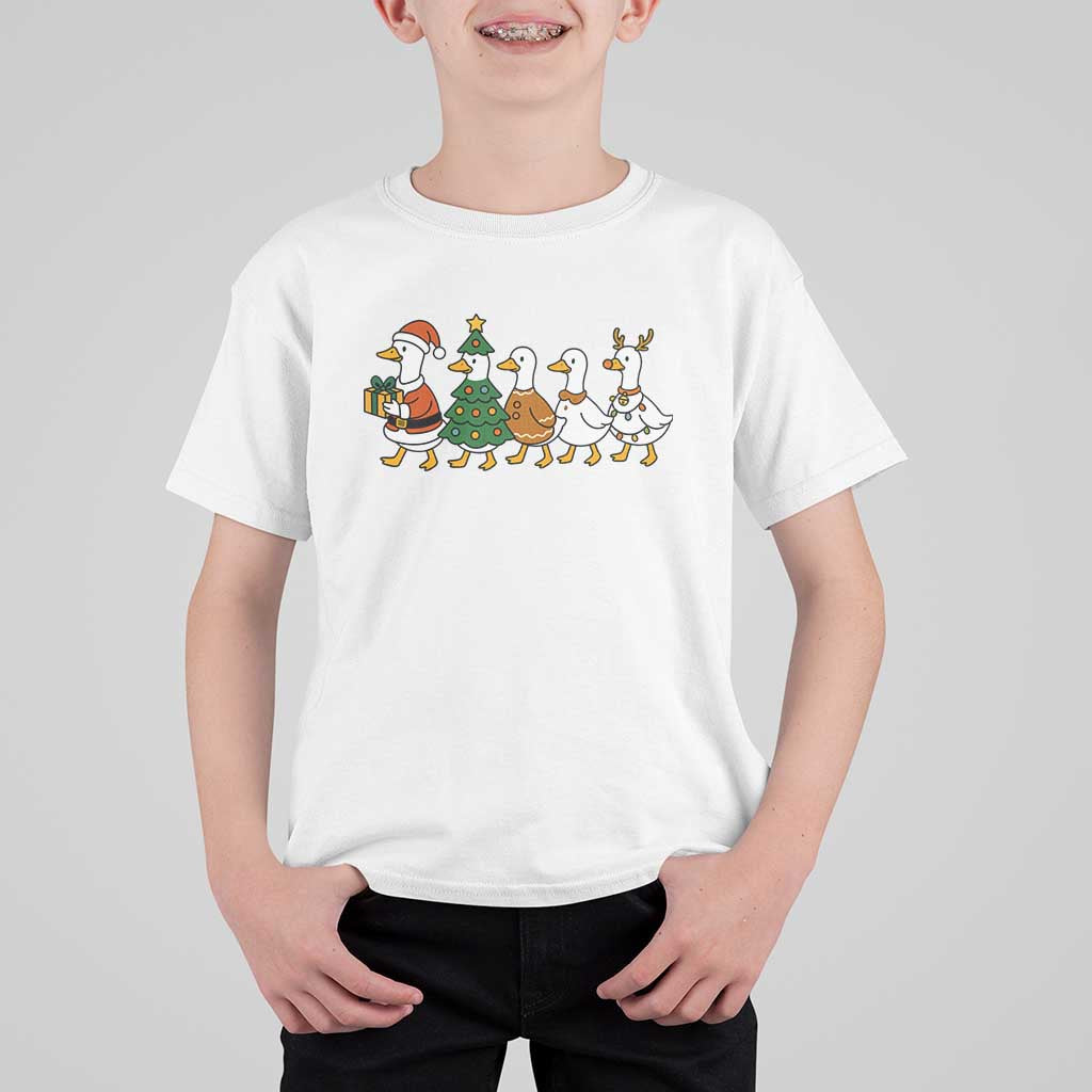 Funny Christmas Silly Goose Poultry Animal Lovers T Shirt For Kid - Wonder Print Shop