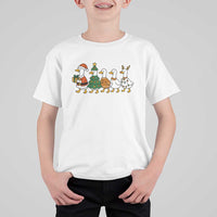 Funny Christmas Silly Goose Poultry Animal Lovers T Shirt For Kid - Wonder Print Shop