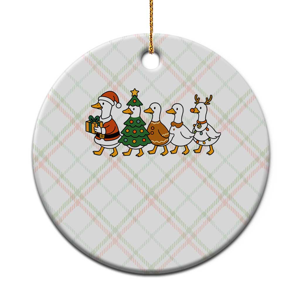 Funny Christmas Silly Goose Poultry Animal Lovers Ceramic Ornament - Wonder Print Shop