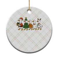 Funny Christmas Silly Goose Poultry Animal Lovers Ceramic Ornament - Wonder Print Shop