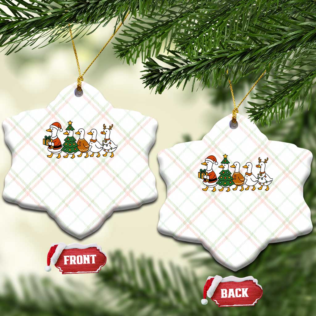 Funny Christmas Silly Goose Poultry Animal Lovers Ceramic Ornament - Wonder Print Shop