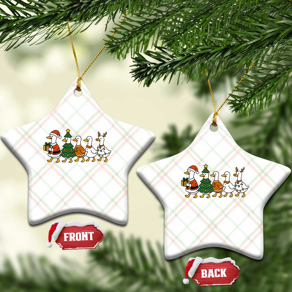 Funny Christmas Silly Goose Poultry Animal Lovers Ceramic Ornament - Wonder Print Shop