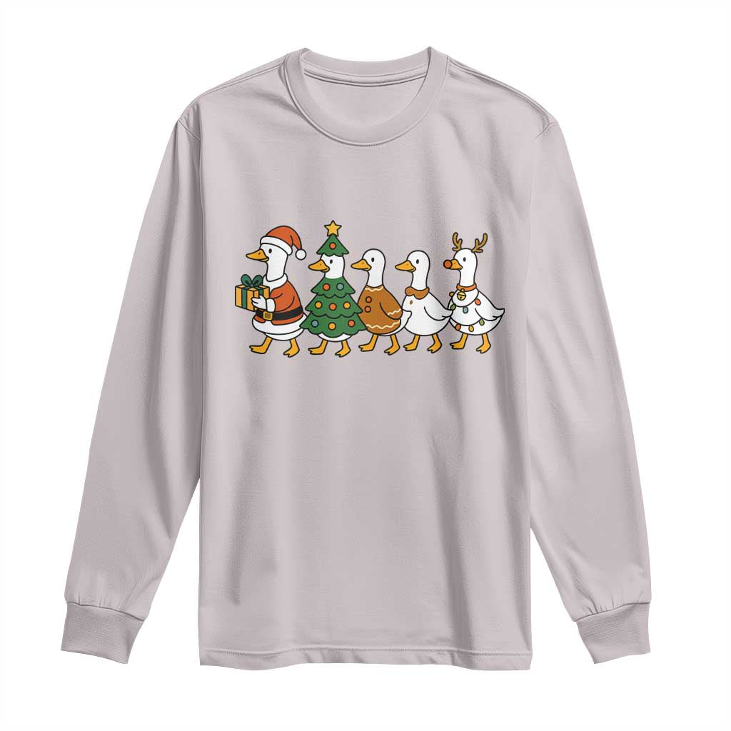 Funny Christmas Silly Goose Poultry Animal Lovers Long Sleeve Shirt - Wonder Print Shop