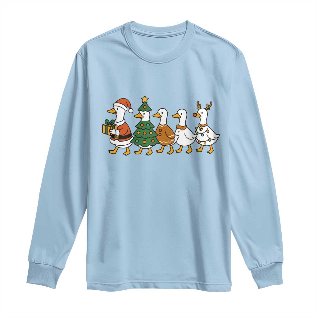 Funny Christmas Silly Goose Poultry Animal Lovers Long Sleeve Shirt - Wonder Print Shop