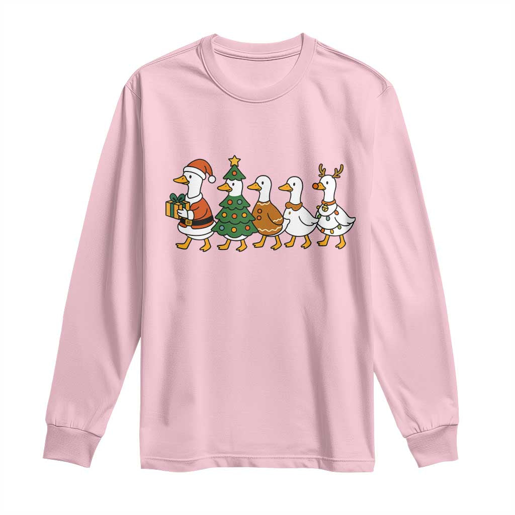 Funny Christmas Silly Goose Poultry Animal Lovers Long Sleeve Shirt - Wonder Print Shop
