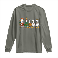 Funny Christmas Silly Goose Poultry Animal Lovers Long Sleeve Shirt - Wonder Print Shop
