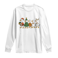 Funny Christmas Silly Goose Poultry Animal Lovers Long Sleeve Shirt - Wonder Print Shop