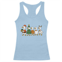 Funny Christmas Silly Goose Poultry Animal Lovers Racerback Tank Top - Wonder Print Shop