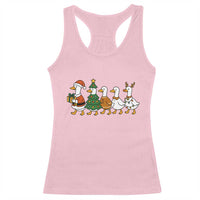 Funny Christmas Silly Goose Poultry Animal Lovers Racerback Tank Top - Wonder Print Shop
