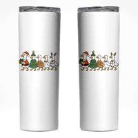 Funny Christmas Silly Goose Poultry Animal Lovers Skinny Tumbler - Wonder Print Shop