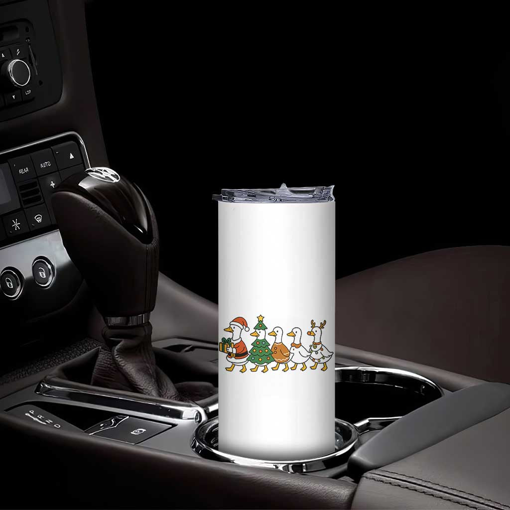 Funny Christmas Silly Goose Poultry Animal Lovers Skinny Tumbler - Wonder Print Shop