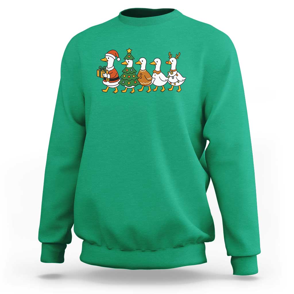 Funny Christmas Silly Goose Poultry Animal Lovers Sweatshirt - Wonder Print Shop