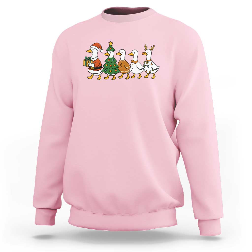 Funny Christmas Silly Goose Poultry Animal Lovers Sweatshirt - Wonder Print Shop