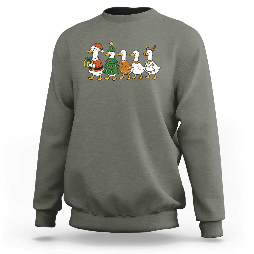 Funny Christmas Silly Goose Poultry Animal Lovers Sweatshirt - Wonder Print Shop