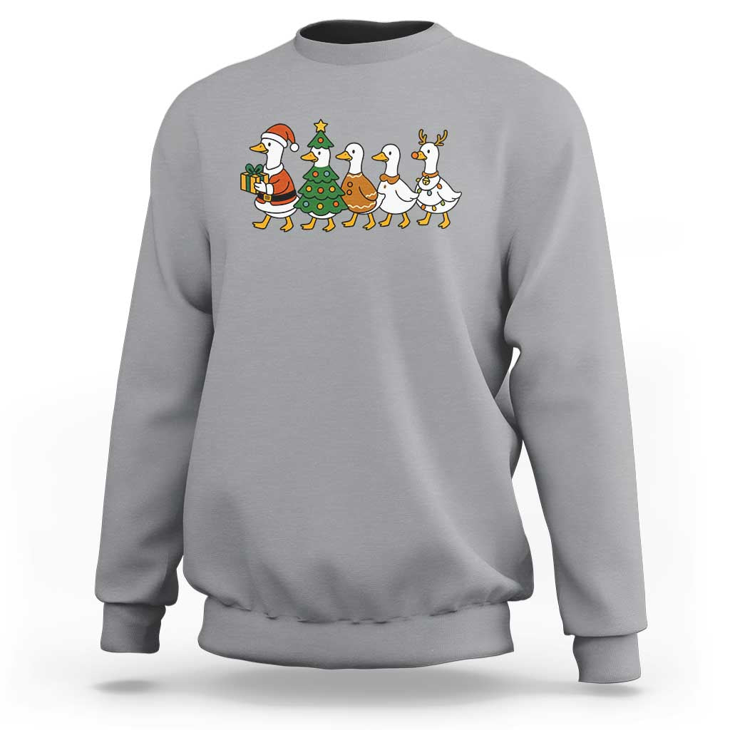 Funny Christmas Silly Goose Poultry Animal Lovers Sweatshirt - Wonder Print Shop