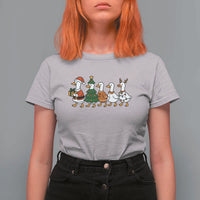 Funny Christmas Silly Goose Poultry Animal Lovers T Shirt For Women - Wonder Print Shop