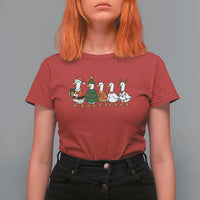 Funny Christmas Silly Goose Poultry Animal Lovers T Shirt For Women - Wonder Print Shop