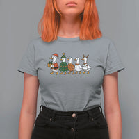 Funny Christmas Silly Goose Poultry Animal Lovers T Shirt For Women - Wonder Print Shop