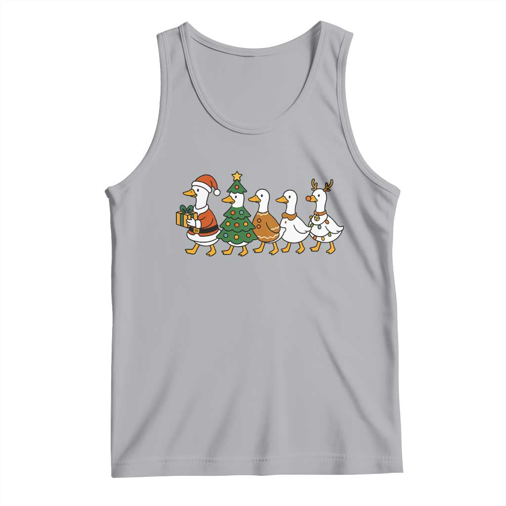 Funny Christmas Silly Goose Poultry Animal Lovers Tank Top - Wonder Print Shop