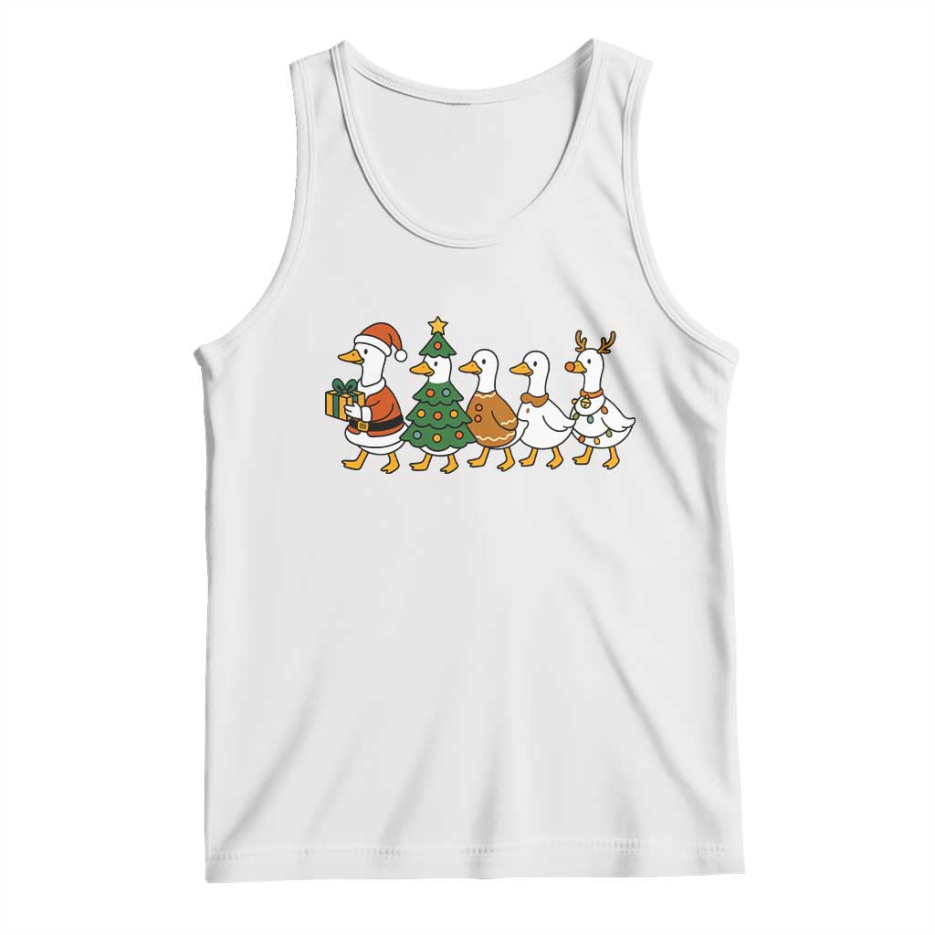 Funny Christmas Silly Goose Poultry Animal Lovers Tank Top - Wonder Print Shop