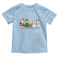 Funny Christmas Silly Goose Poultry Animal Lovers Toddler T Shirt - Wonder Print Shop