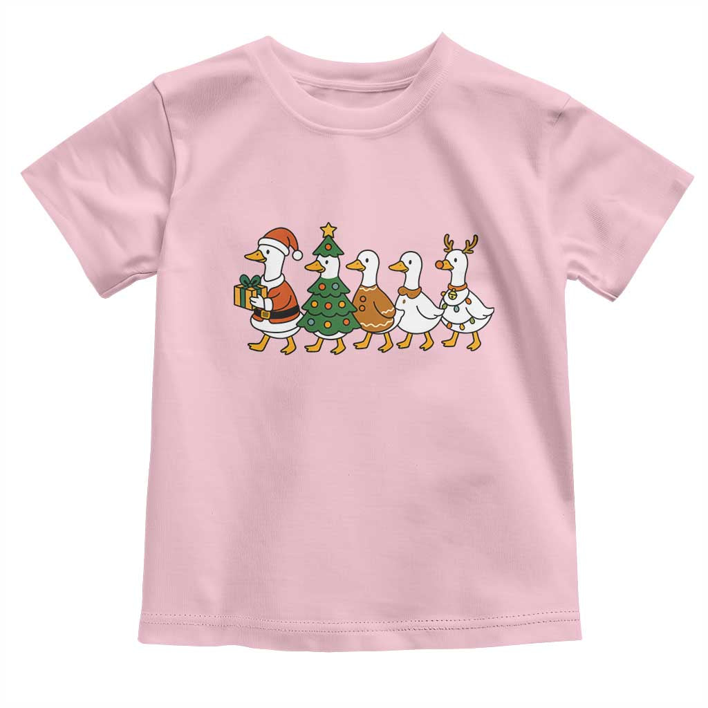 Funny Christmas Silly Goose Poultry Animal Lovers Toddler T Shirt - Wonder Print Shop