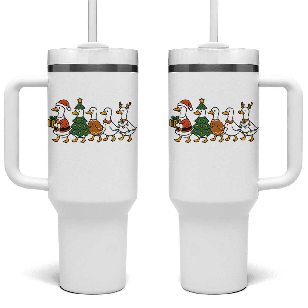 Funny Christmas Silly Goose Poultry Animal Lovers Tumbler With Handle - Wonder Print Shop