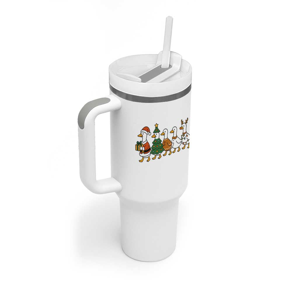 Funny Christmas Silly Goose Poultry Animal Lovers Tumbler With Handle - Wonder Print Shop