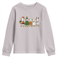 Funny Christmas Silly Goose Poultry Animal Lovers Youth Sweatshirt - Wonder Print Shop