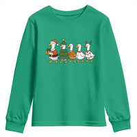 Funny Christmas Silly Goose Poultry Animal Lovers Youth Sweatshirt - Wonder Print Shop