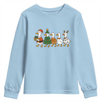 Funny Christmas Silly Goose Poultry Animal Lovers Youth Sweatshirt - Wonder Print Shop