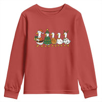Funny Christmas Silly Goose Poultry Animal Lovers Youth Sweatshirt - Wonder Print Shop