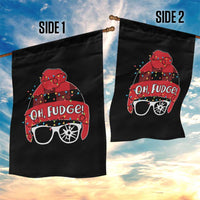 Funny Christmas Movie Garden Flag Oh Fudge Buffalo Plaid Printed Graphic Beanie Cap Xmas Light - Wonder Print Shop